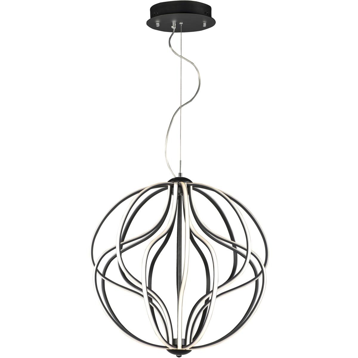ET2 E21176-BK Aura LED 24 inch Black Single Pendant Ceiling Light