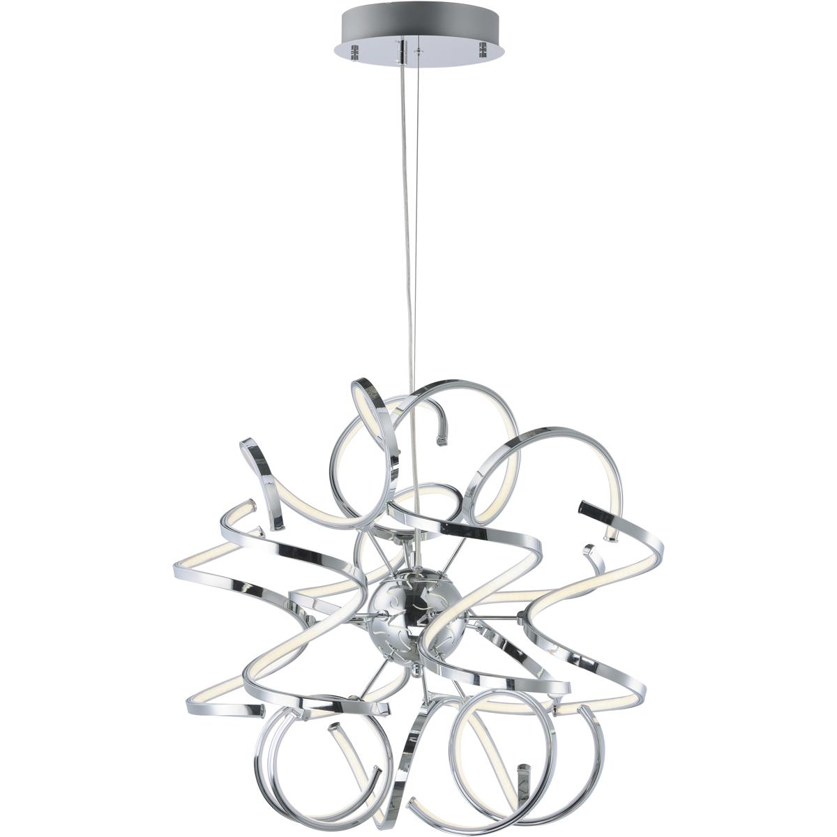ET2 E21411-PC Chaos LED 23.5 inch Polished Chrome Single Pendant Ceiling Light