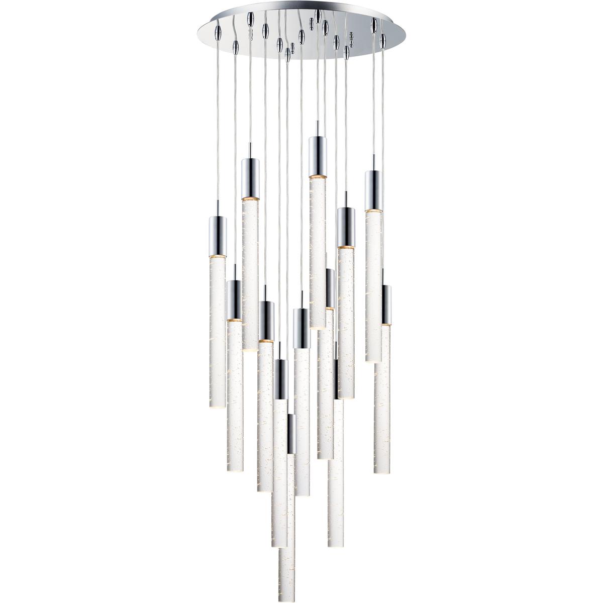 ET2 E22878-91PC Big Fizz LED 20 inch Polished Chrome Multi-Light Pendant Ceiling Light