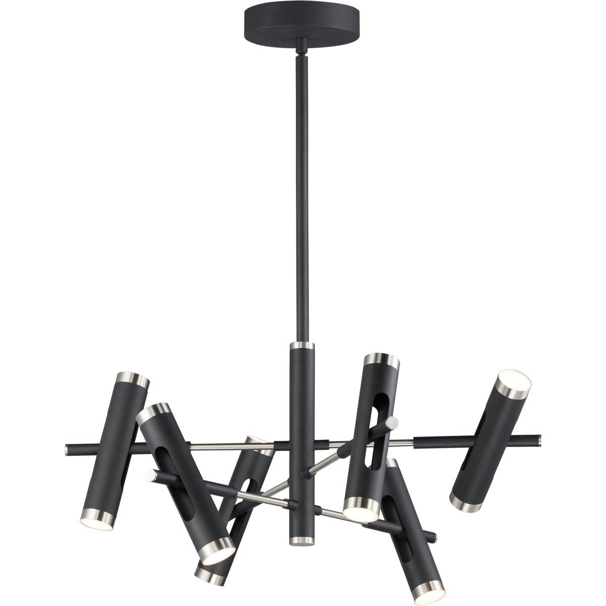ET2 E25046-BKSN Ambit LED 32.25 inch Black and Satin Nickel Multi-Light Pendant Ceiling Light