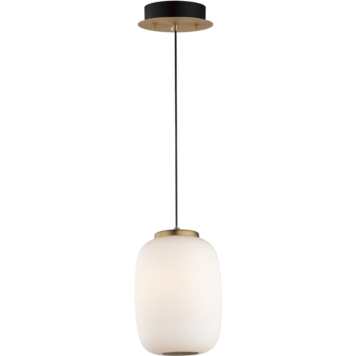 ET2 E25064-92BKGLD Soji LED 7 inch Black and Gold Single Pendant Ceiling Light