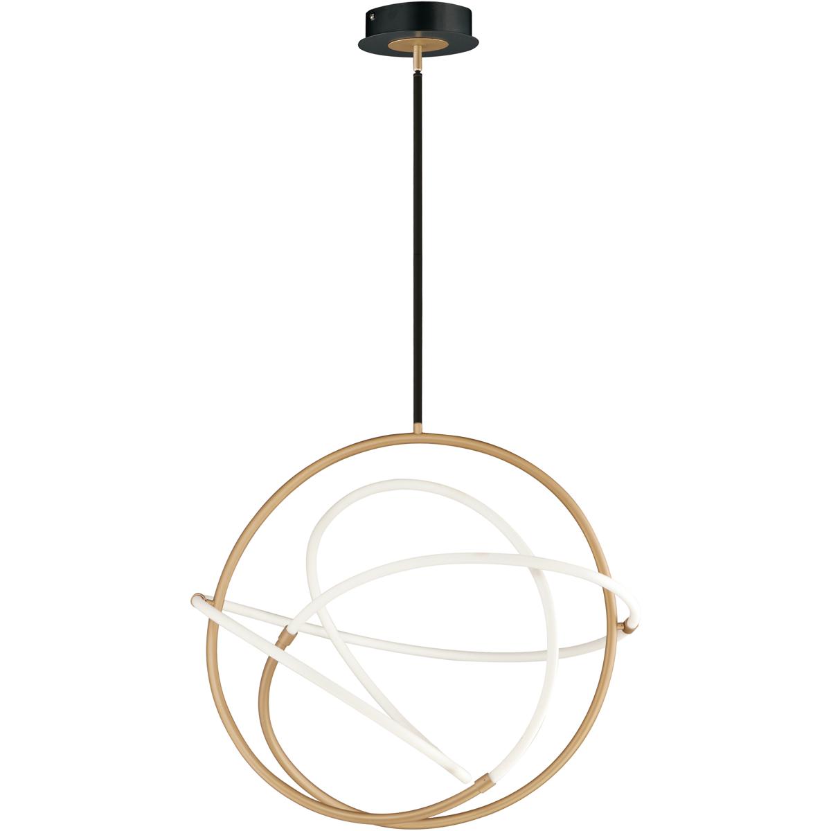 ET2 E25096-01BKGLD Mobius LED 27 inch Black and Gold Single Pendant Ceiling Light
