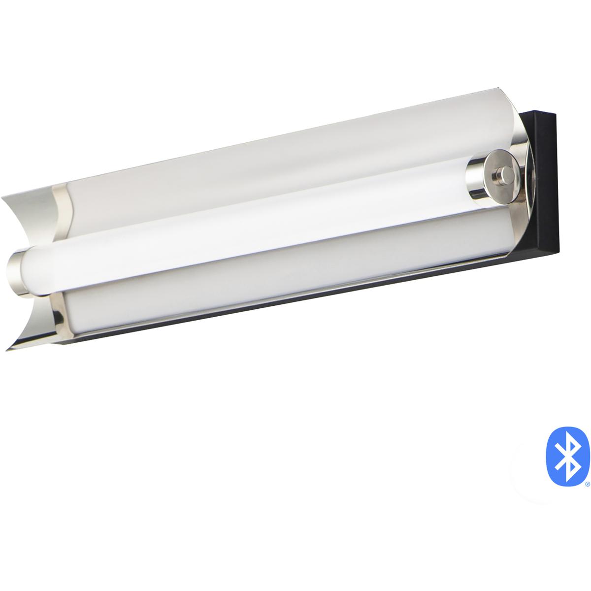 ET2 E25121-01BKPN Reflect LED 24 inch Black and Polished Nickel Bath Vanity Wall Light