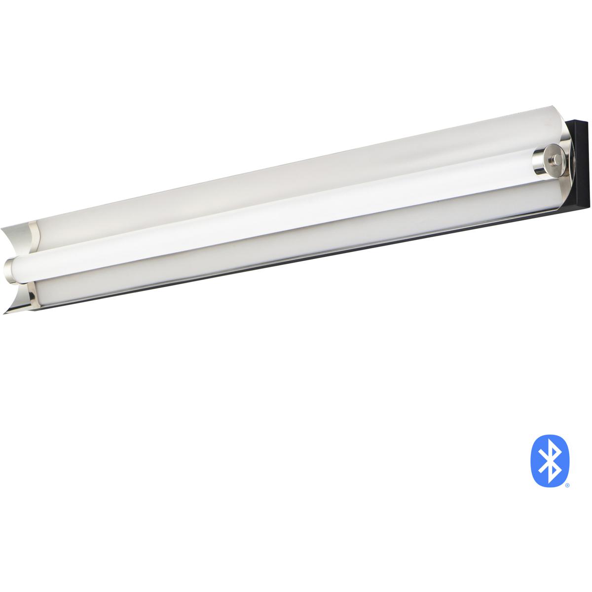 ET2 E25123-01BKPN Reflect LED 36 inch Black and Polished Nickel Bath Vanity Wall Light