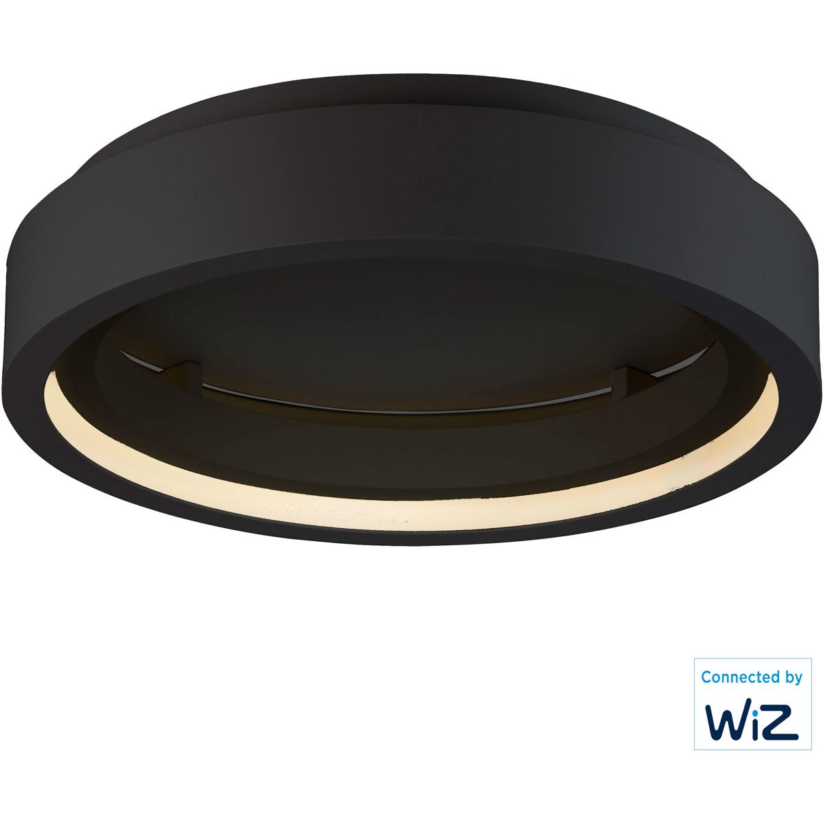 ET2 E35101-BK iCorona WiZ LED 22.75 inch Black Flush Mount Ceiling Light