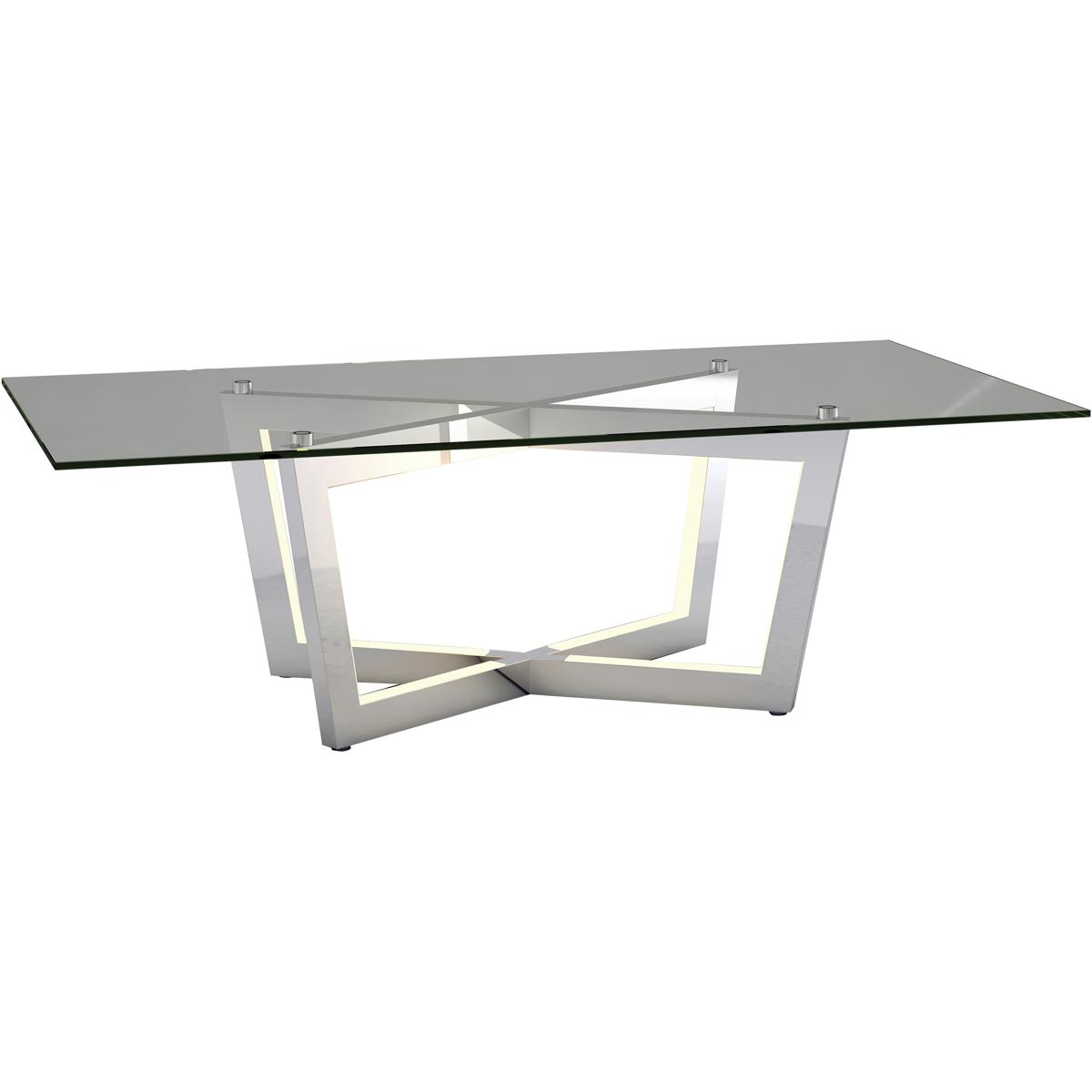 ET2 E71019-PC Carlo 51 X 27.5 inch Polished Chrome Coffee Table