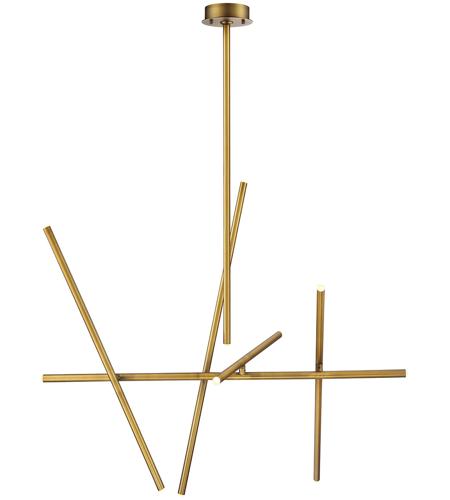 Eurofase 36250 035 Crossroads Led 22 Inch Antique Brass Chandelier Ceiling Light