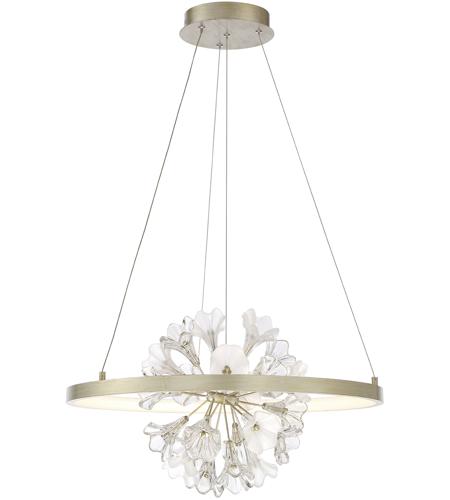 EuroFase 37342-012 Clayton LED 26 inch Silver With Brushed Gold Chandelier Ceiling Light photo