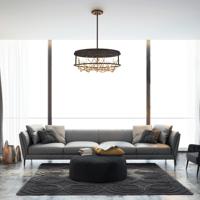 Eurofase 38097-010 Aerie LED 31 inch Bronze and Gold Chandelier Ceiling Light alternative photo thumbnail