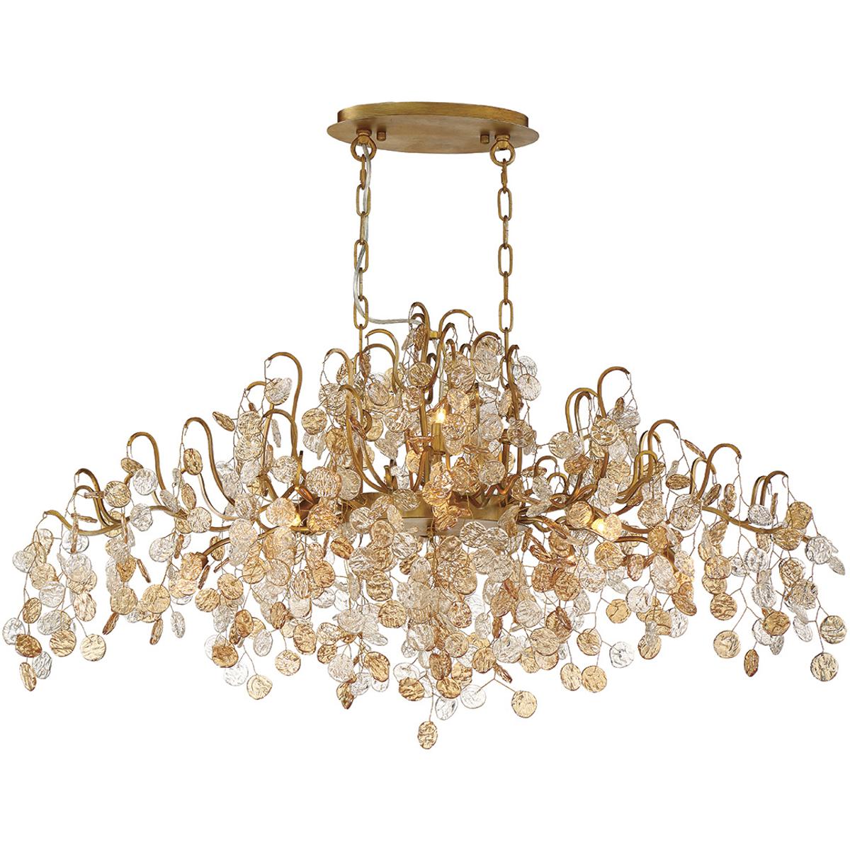 Eurofase 29061-013 Campobasso 10 Light 22 inch Gold Chandelier Ceiling Light