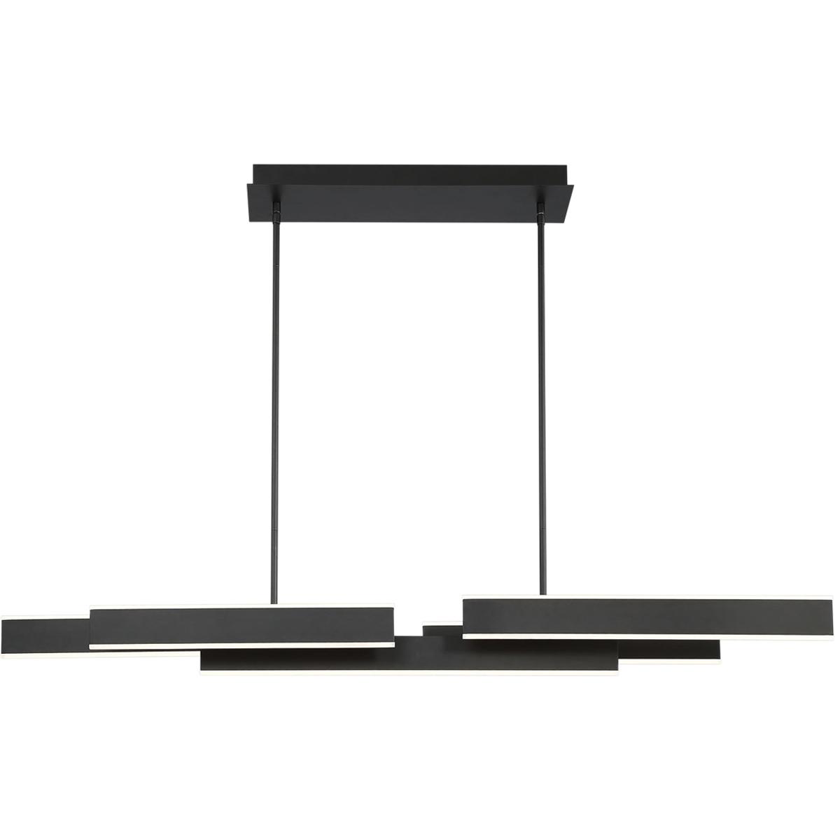Eurofase 37065-010 Cameno Linear Chandelier Ceiling Light in Black