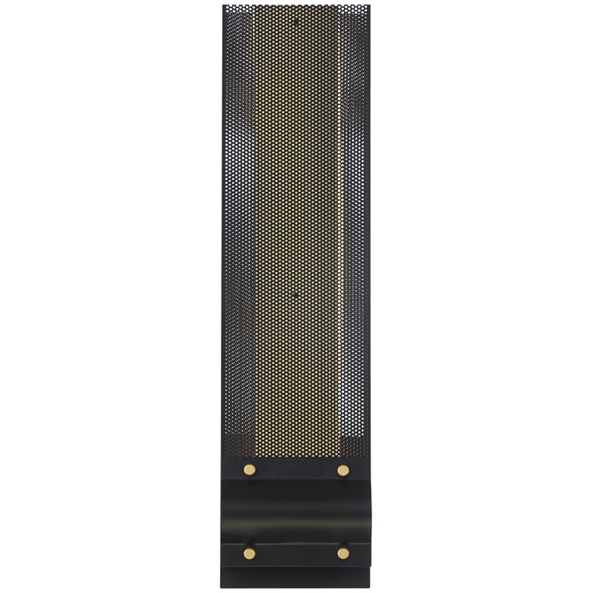Eurofase 42710-011 Admiral 1 Light 19.25 inch Gold and Black Outdoor Wall Sconce in Black and Gold
