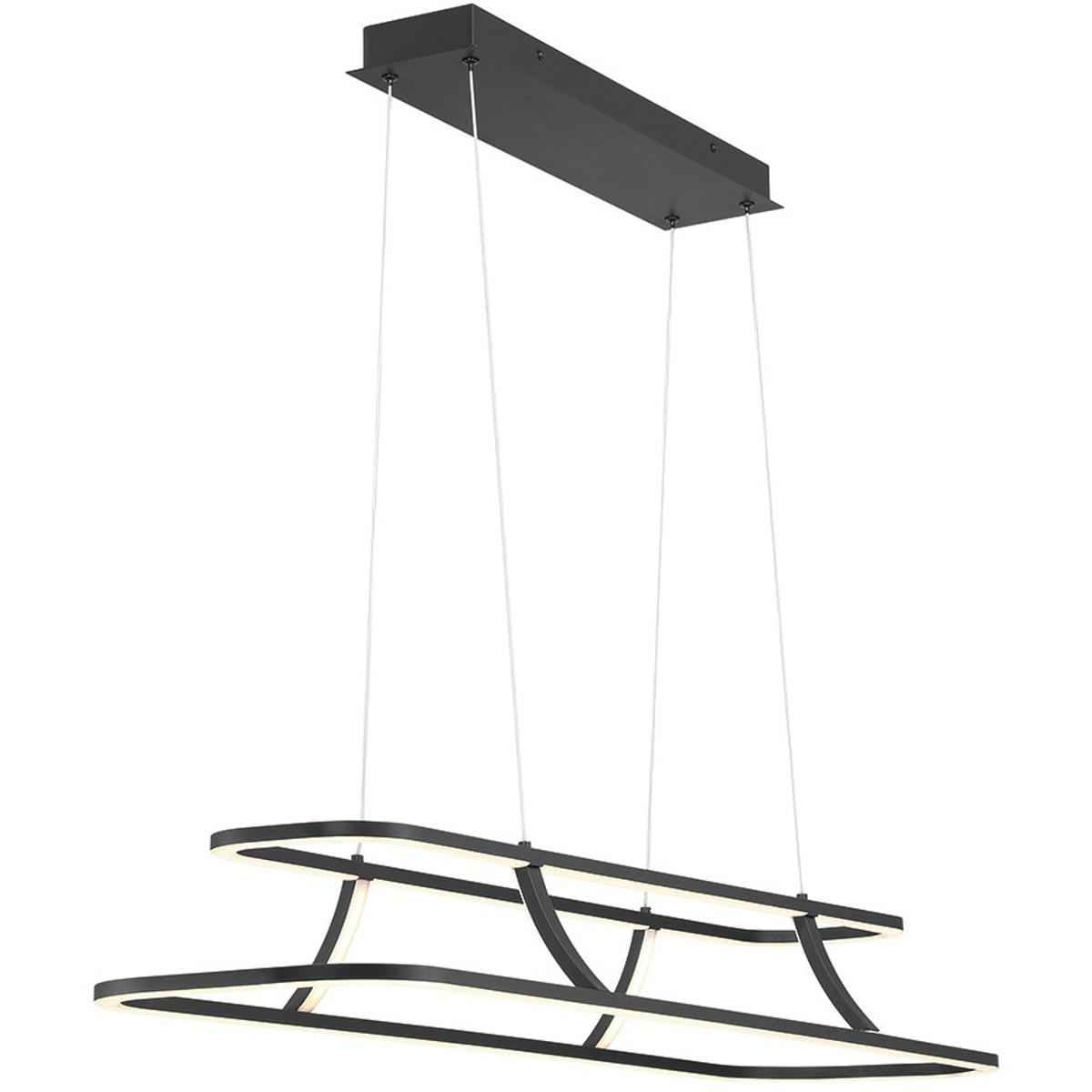 Eurofase 43877-010 Cadoux Linear Chandelier Ceiling Light in Black