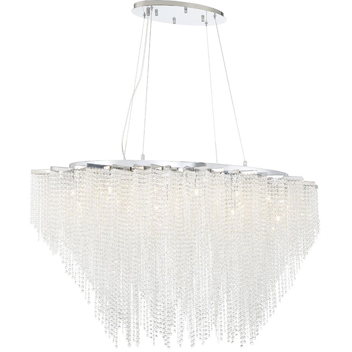 Eurofase 43884-018 Cohen 18 Light 21 inch Chrome Chandelier Ceiling Light