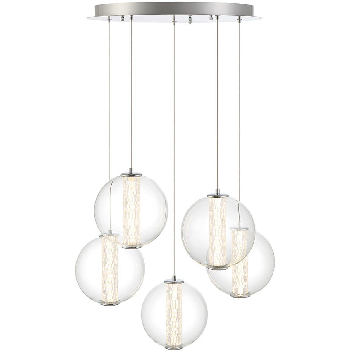Eurofase 45737-015 Atomo LED 25.75 inch Chrome Chandelier Ceiling Light