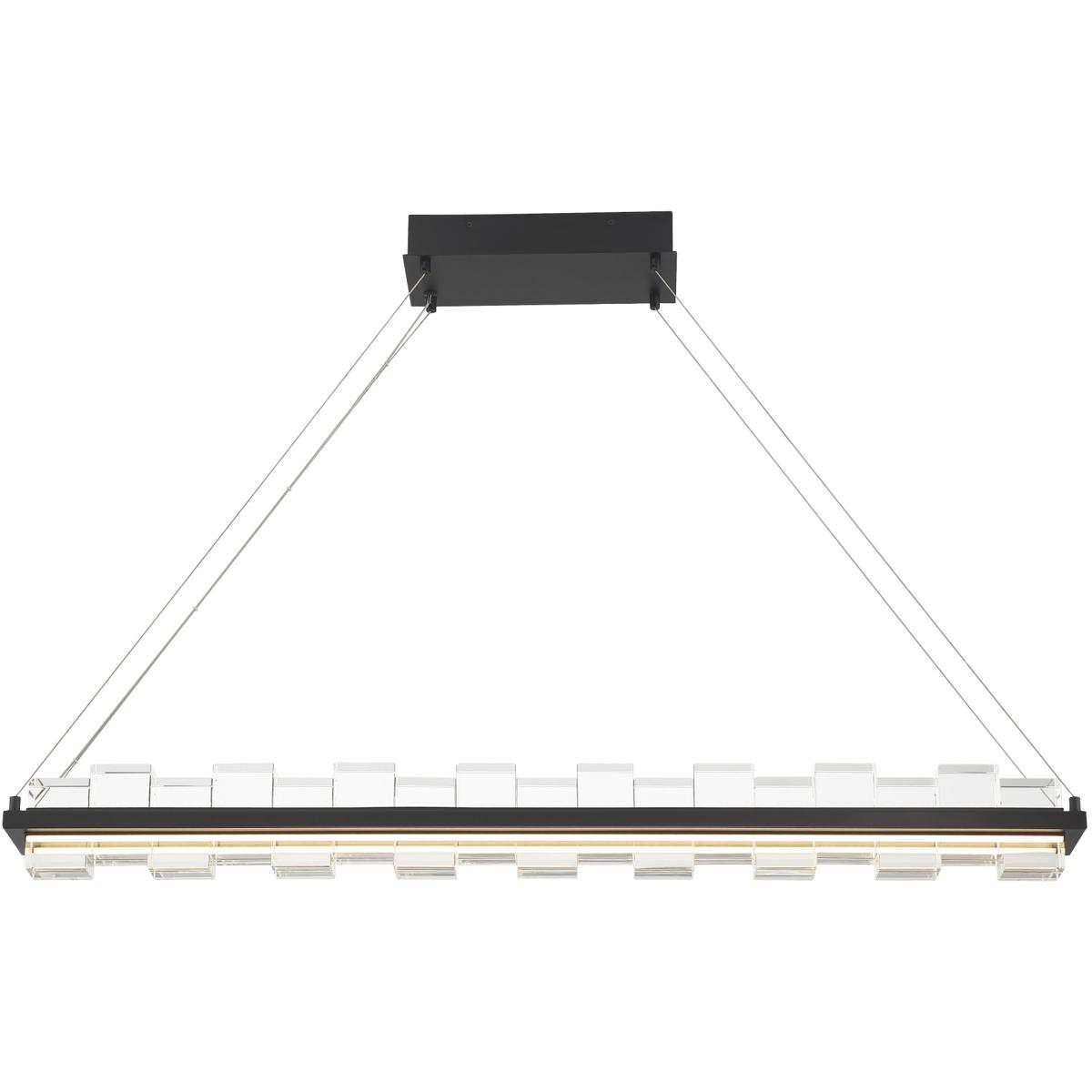 Eurofase 46803-016 Bruco Linear Chandelier Ceiling Light in Black