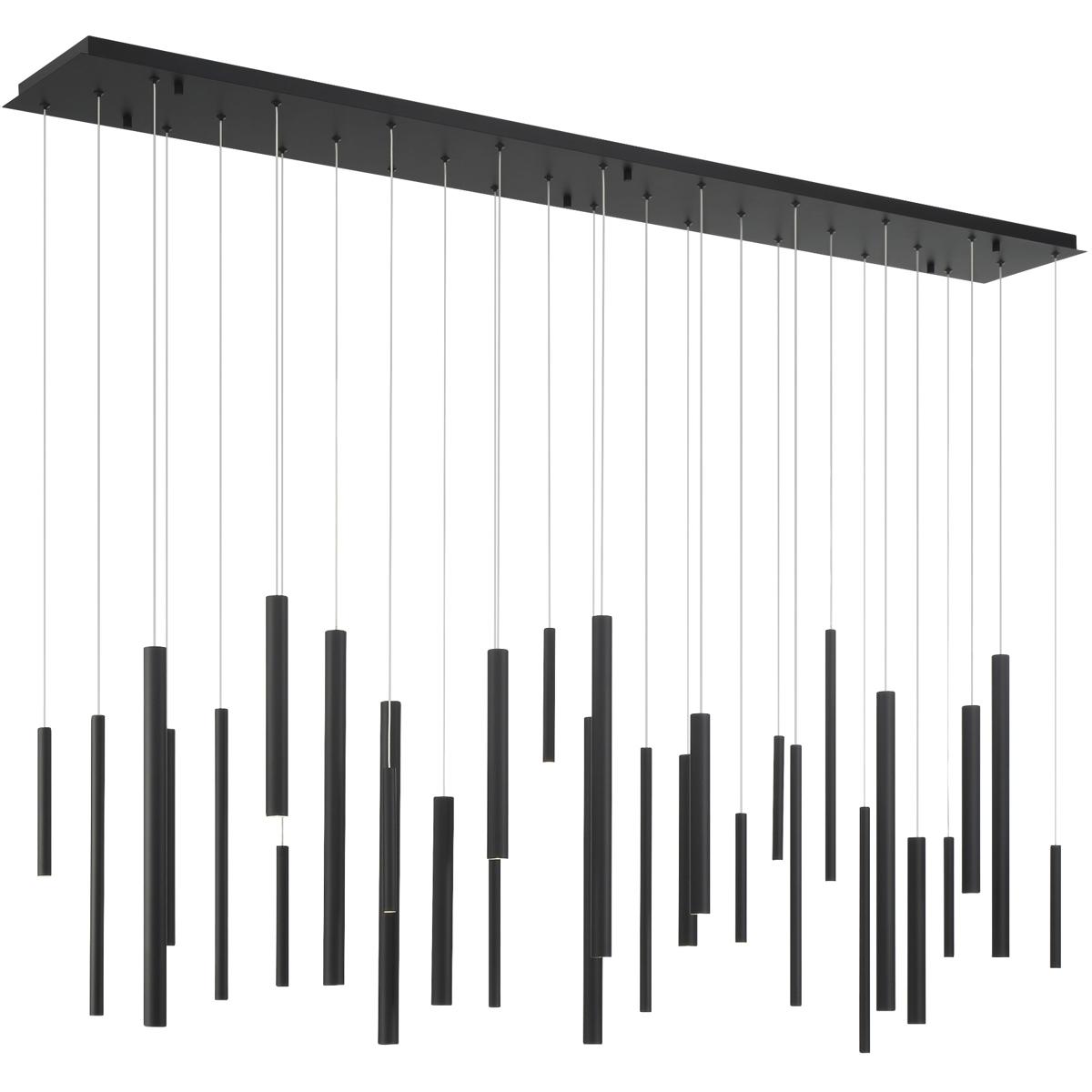 Eurofase 46814-029 Santana LED 10 inch Black Chandelier Ceiling Light