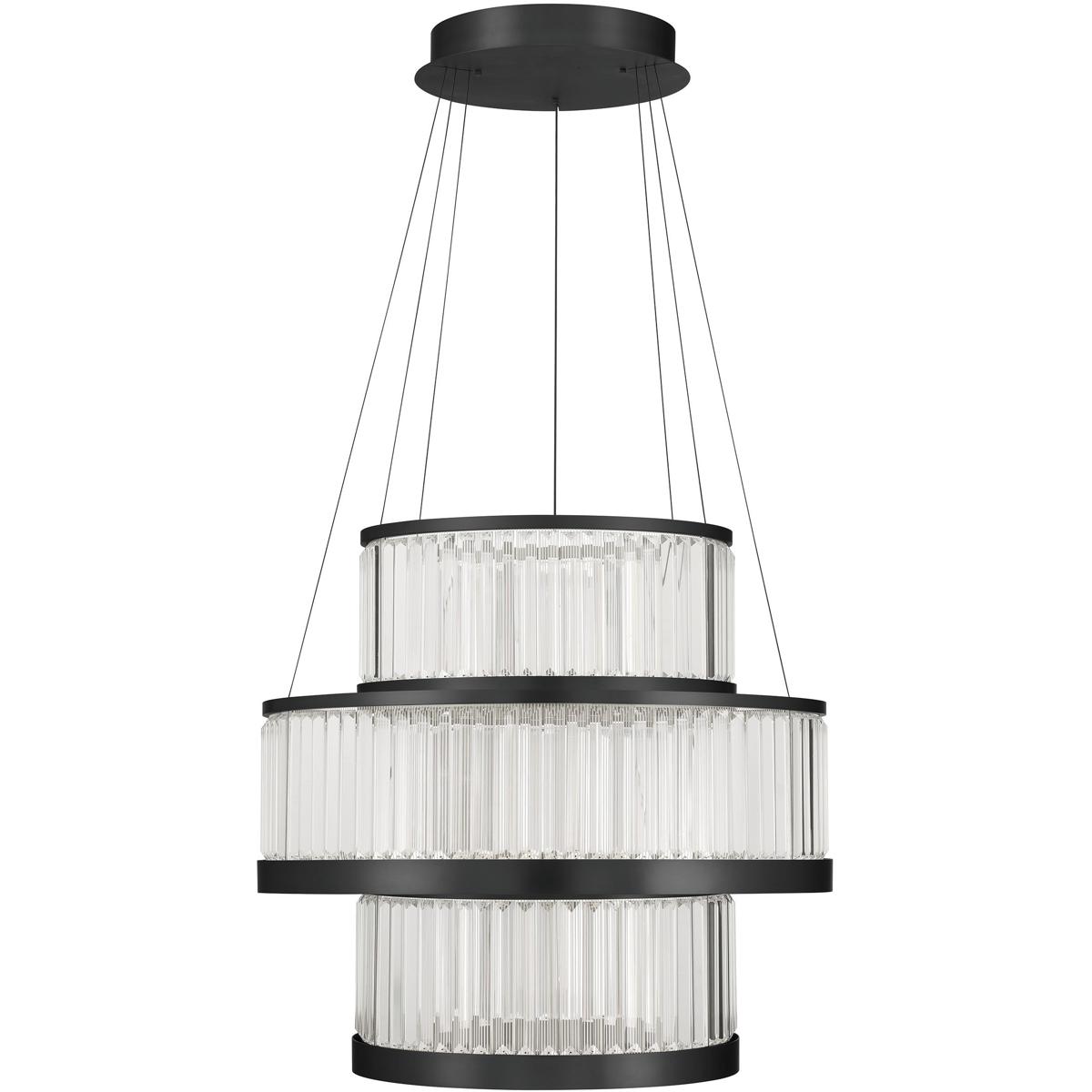 Eurofase 49351-026 Empra LED 35.2 inch Matte Black Grand Chandelier Ceiling Light