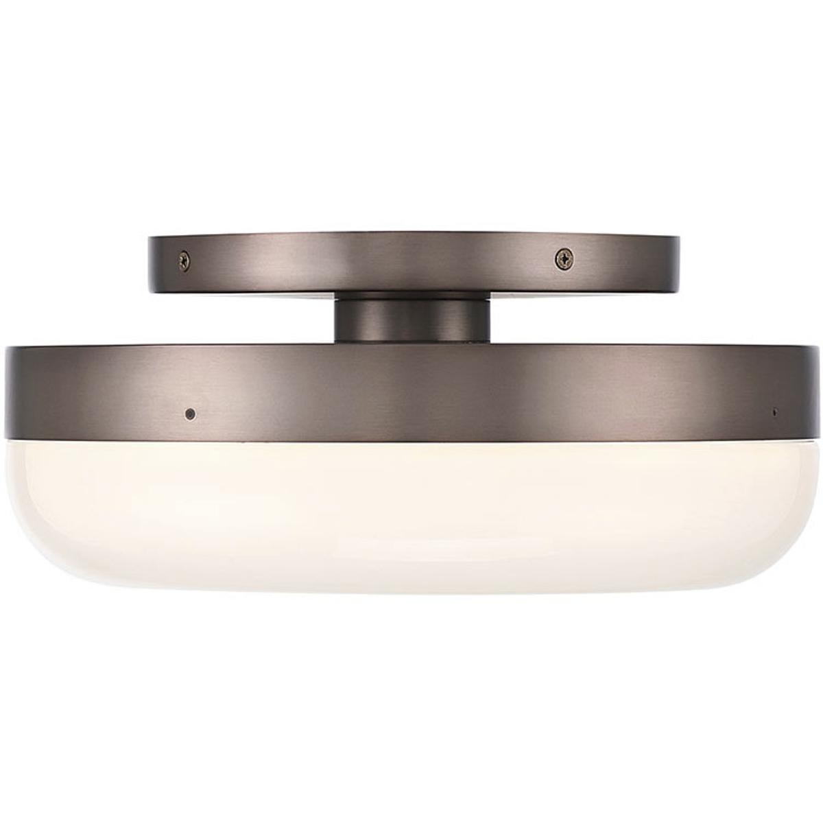 Eurofase 49830-019 Harwel LED 12 inch Harlow Bronze Flush Mount Ceiling Light
