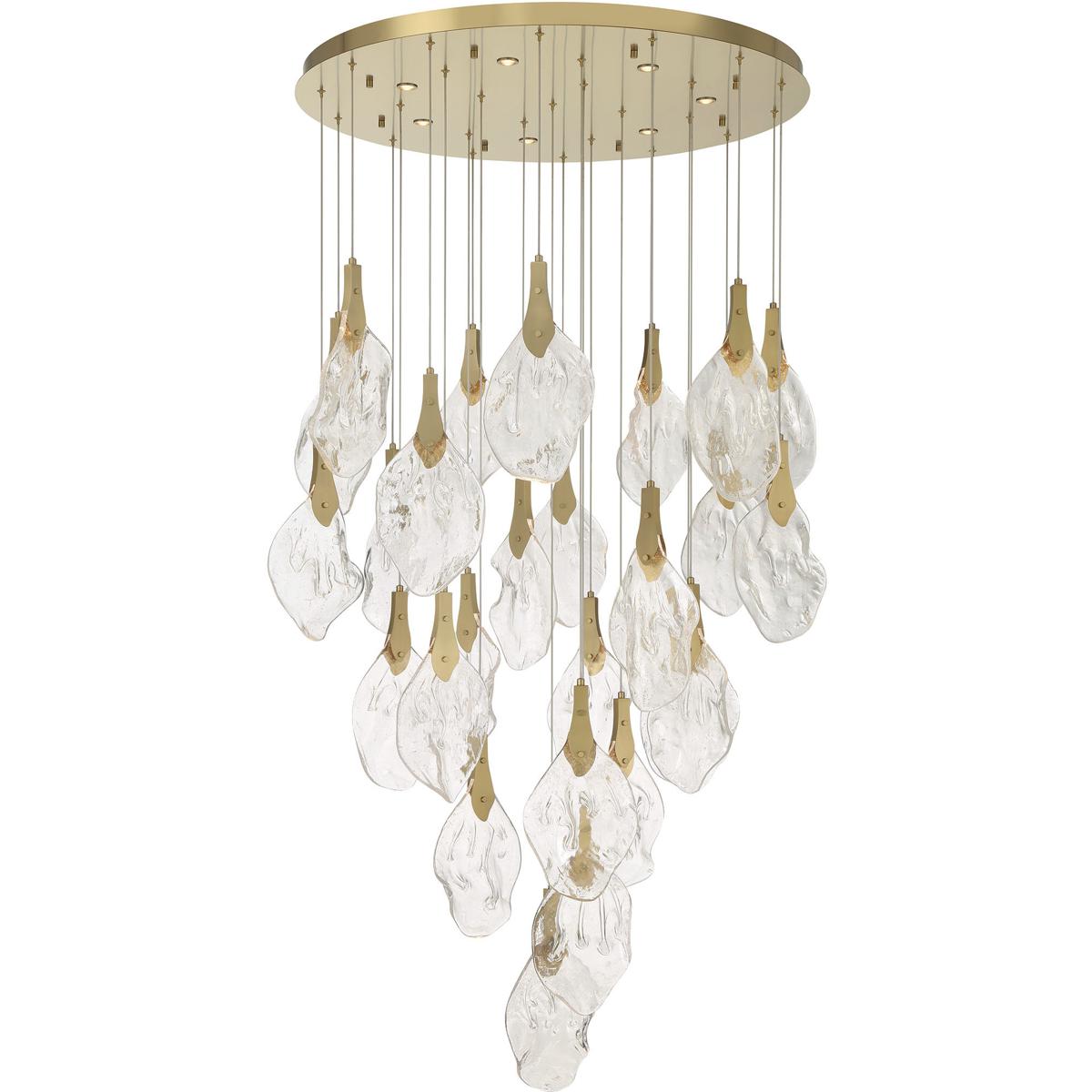 Eurofase 49920-024 Jateo LED 39.5 inch Gold Multi Drop Chandelier Ceiling Light