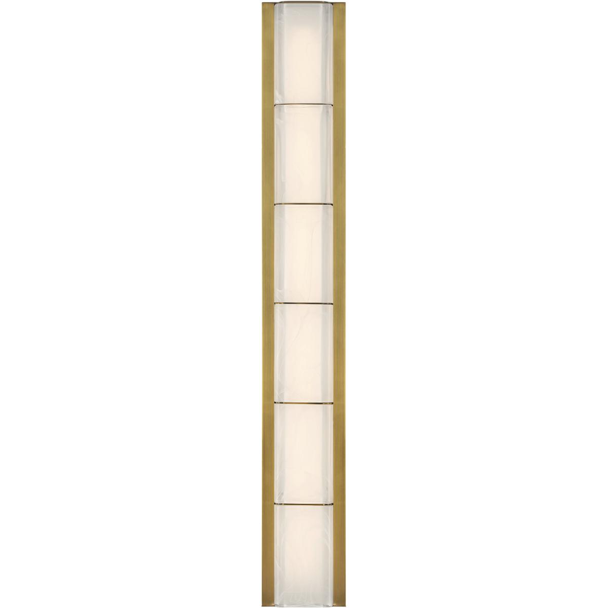 Eurofase 50176-014 Gibraltar LED 36.5 inch Antique Brass Vanity Light Wall Light