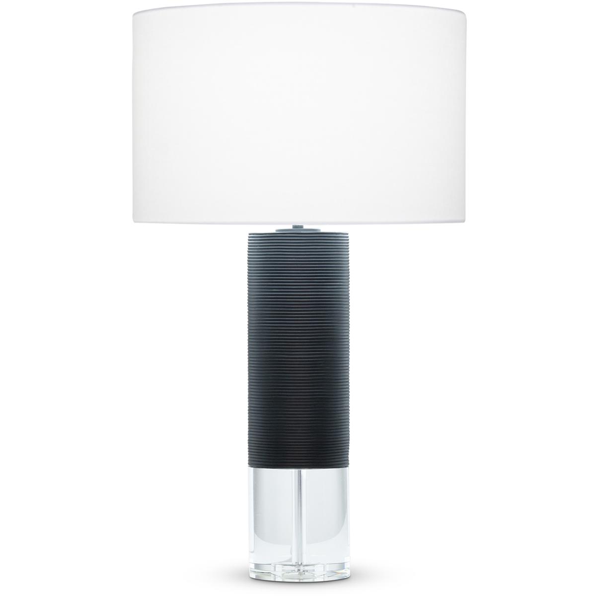 FlowDecor 4521 Locke 31 inch 150.00 watt Black Matte Table Lamp Portable Light, Finely Ribbed Surface