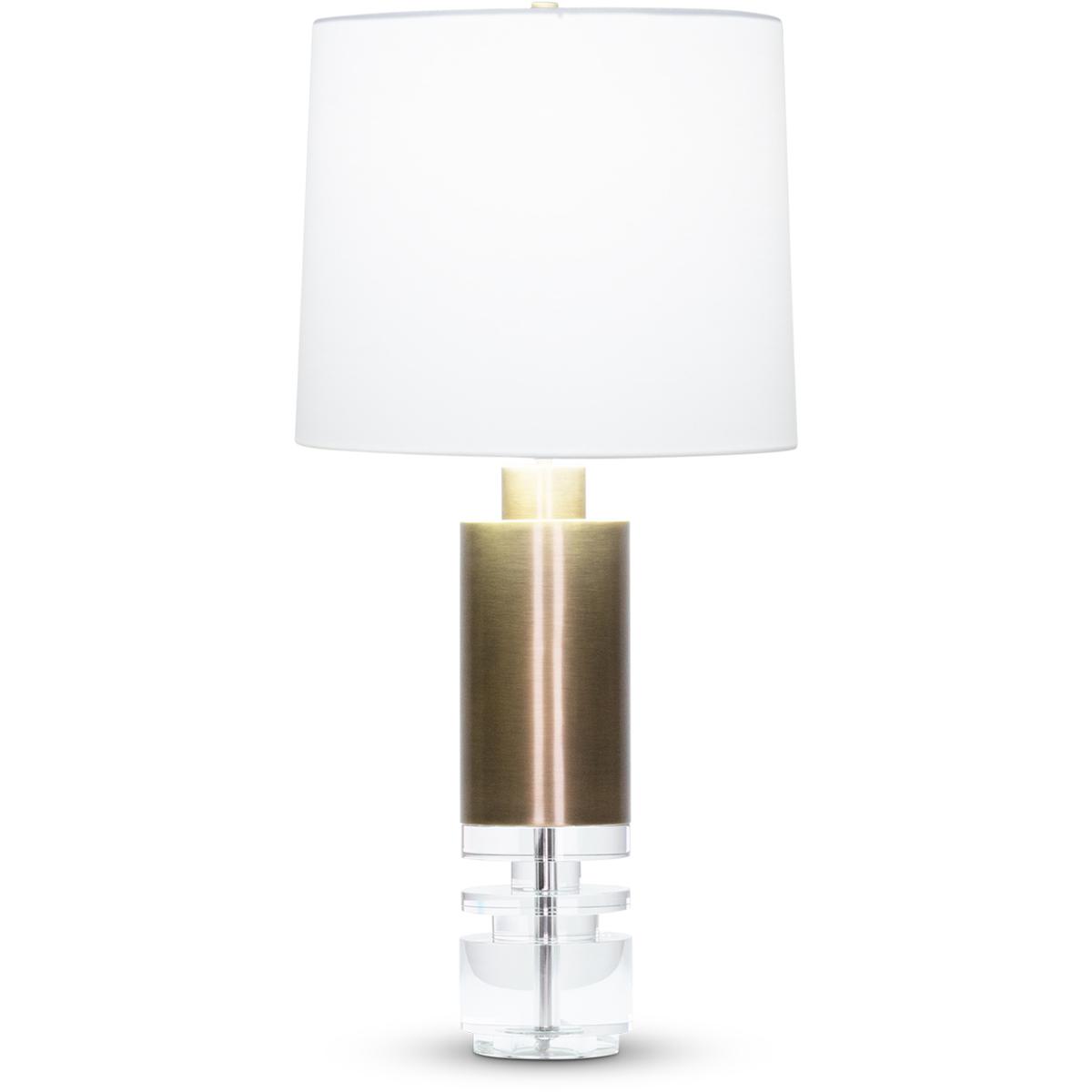 Lighting New York 4527 FlowDecor Scott 28.5 inch 150.00 watt Antique Brass Table Lamp Portable Light 4527 - Open Box