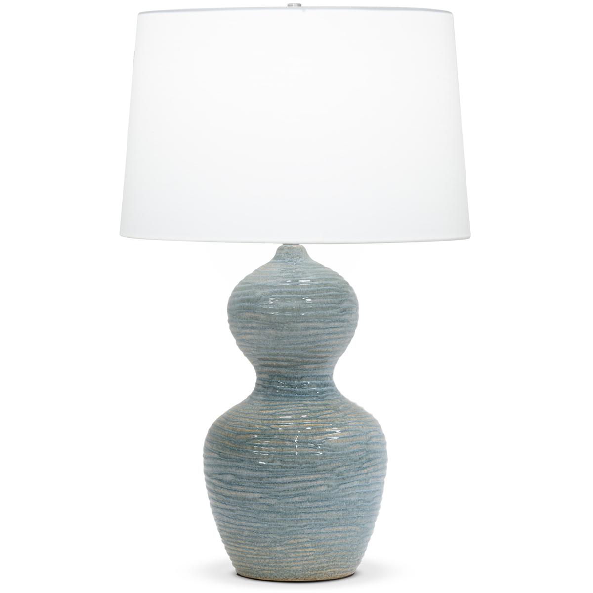 Lighting New York R-4572 FlowDecor Theresa 25.5 inch 150.00 watt Blue and Sand Table Lamp Portable Light 4572 - Open Box