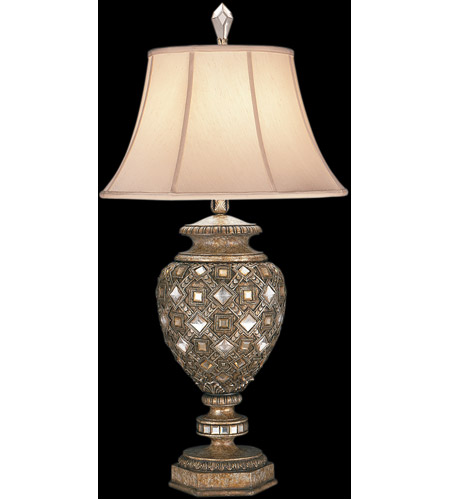 Fine Art 174110ST A Midsummer Nights Dream 37 inch 150.00 watt Gold Table Lamp Portable Light in Crystal, Hand-Sewn Shade 