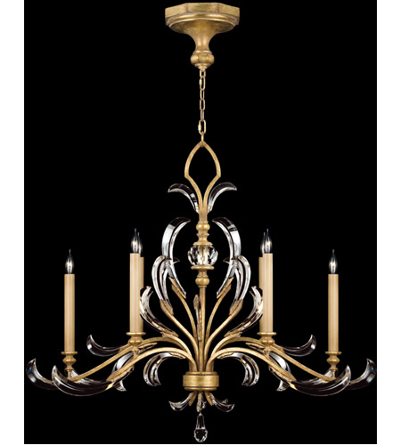 Fine Art 760540ST Beveled Arcs 6 Light 44 inch Gold Chandelier Ceiling Light
