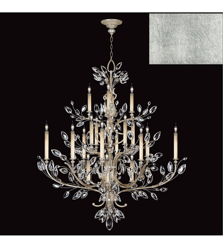 Fine Art 771140-SF4 Crystal Laurel 20 Light 57 inch Silver Leaf Chandelier Ceiling Light
