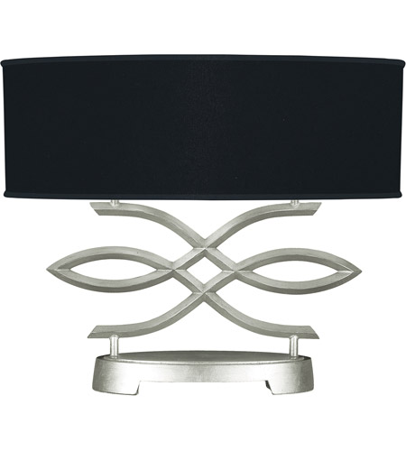 Fine Art 785710-SF42 Allegretto 21 inch Silver Leaf Table Lamp Portable Light in Black Fabric