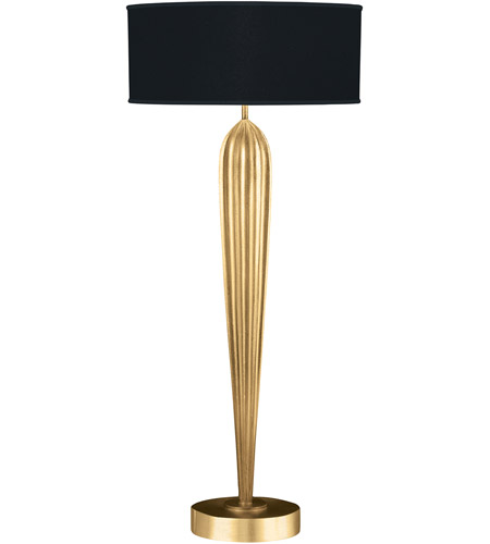Gold Leaf Table Lamp Portable Light, Fine Art Lamp