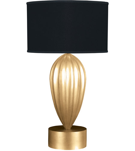 Fine Art 793110-SF34 Allegretto 33 inch Gold Leaf Table Lamp Portable Light in Black Fabric