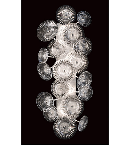 Fine Art 884650ST Chrysanthemums 6 Light 13 inch Silver Sconce Wall Light in Crystal