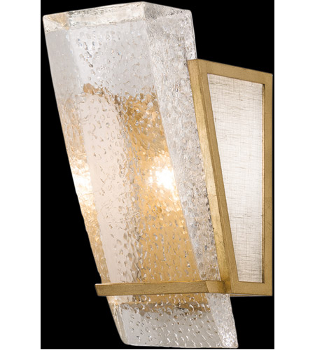 Fine Art 890750-21ST Crownstone 1 Light 7 inch Gold Sconce Wall Light in White Textured Linen