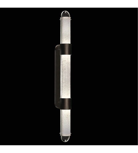 Fine Art 925850-12ST Bond LED 6 inch Black/Silver Sconce Wall Light in Bahama Sand Studio Glass