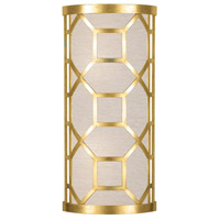 Fine Art 816850-SF33 Allegretto 2 Light 8 inch Gold Leaf ADA Sconce Wall Light in Champagne Fabric thumb