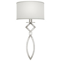 Fine Art 887950-SF41 Cienfuegos 1 Light 14 inch Silver Leaf Sconce Wall Light in White Fabric thumb
