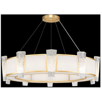 Fine Art 891040-21ST Crownstone 20 Light 45 inch Gold Pendant Ceiling Light in White Textured Linen photo thumbnail