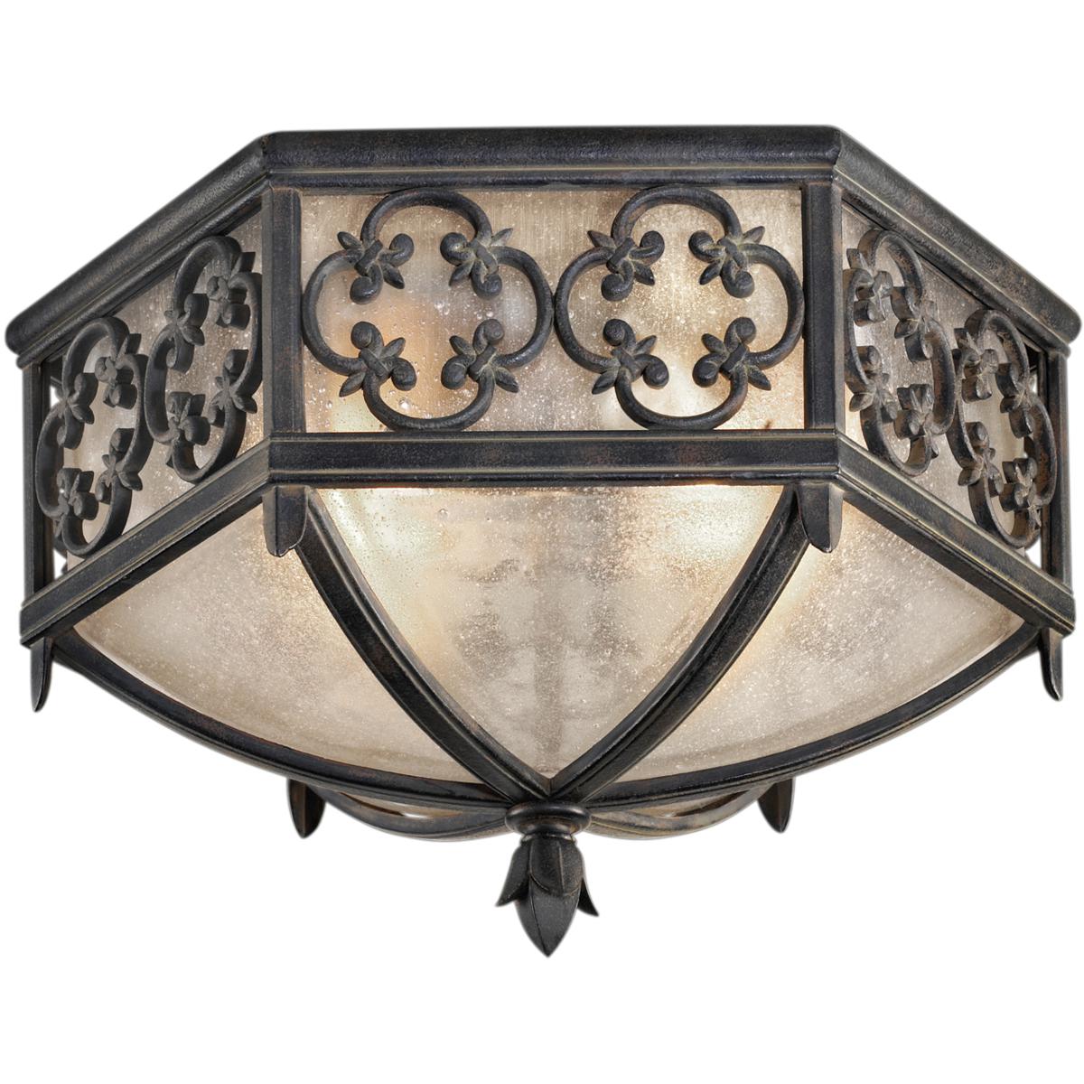 Fine Art Handcrafted Lighting Costa del Sol 2 - Light Outdoor Ceiling in Black