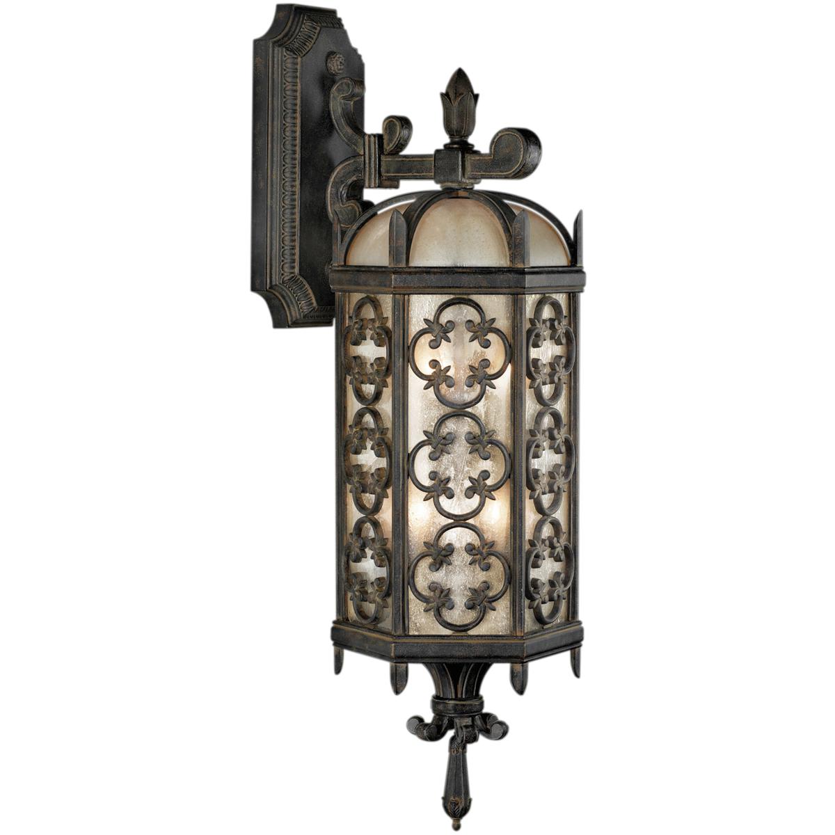 Fine Art Handcrafted Lighting Costa del Sol 3 - Light Outdoor Wall in Black