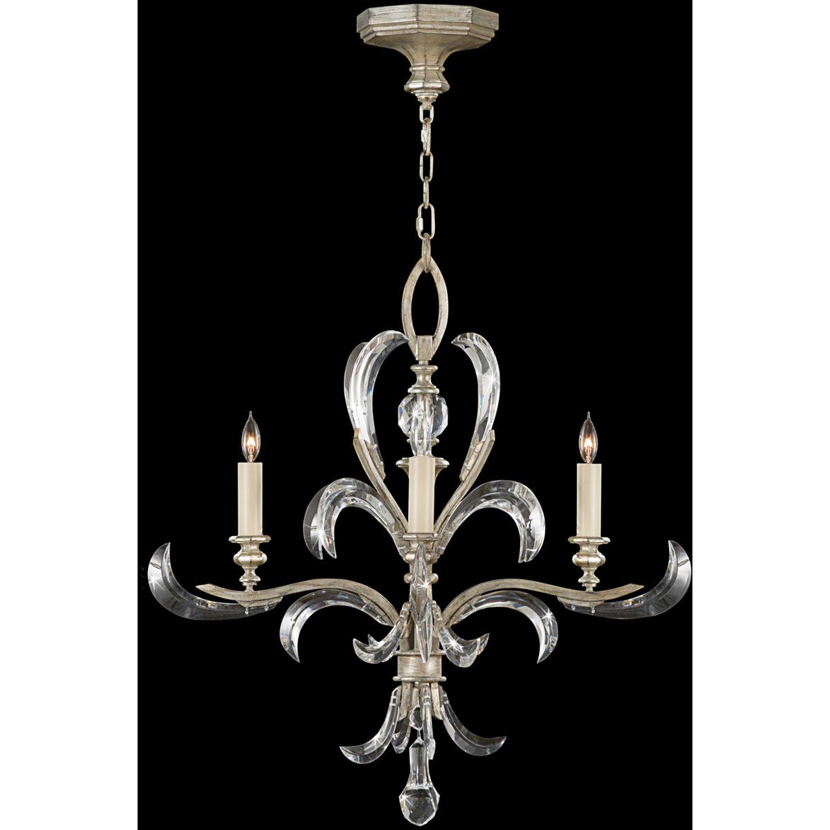 Fine Art 701540ST Beveled Arcs 4 Light 28 inch Silver Chandelier Ceiling Light