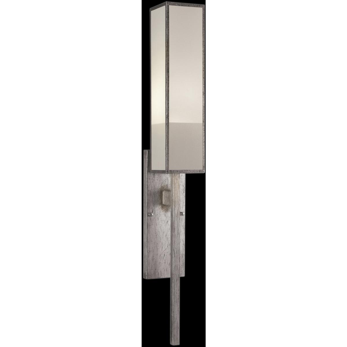 Fine Art 7539502GU Perspectives Sconce Wall Light in Silver White Crepe