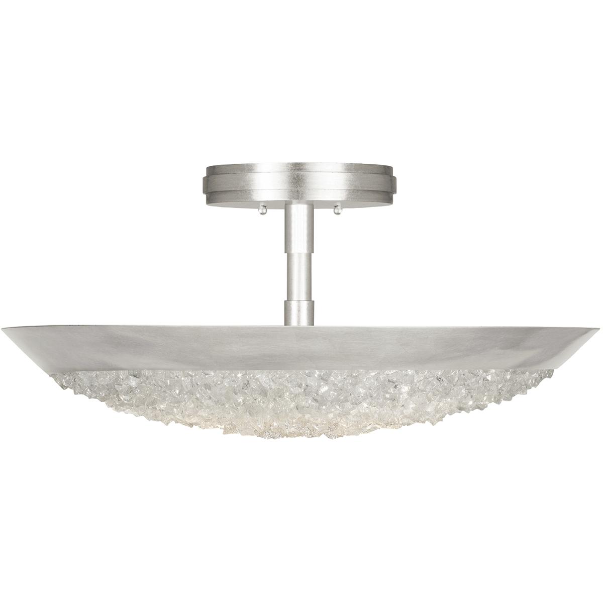 Fine Art 880040ST Arctic Halo 3 Light 20 inch Silver Semi-Flush Mount Ceiling Light