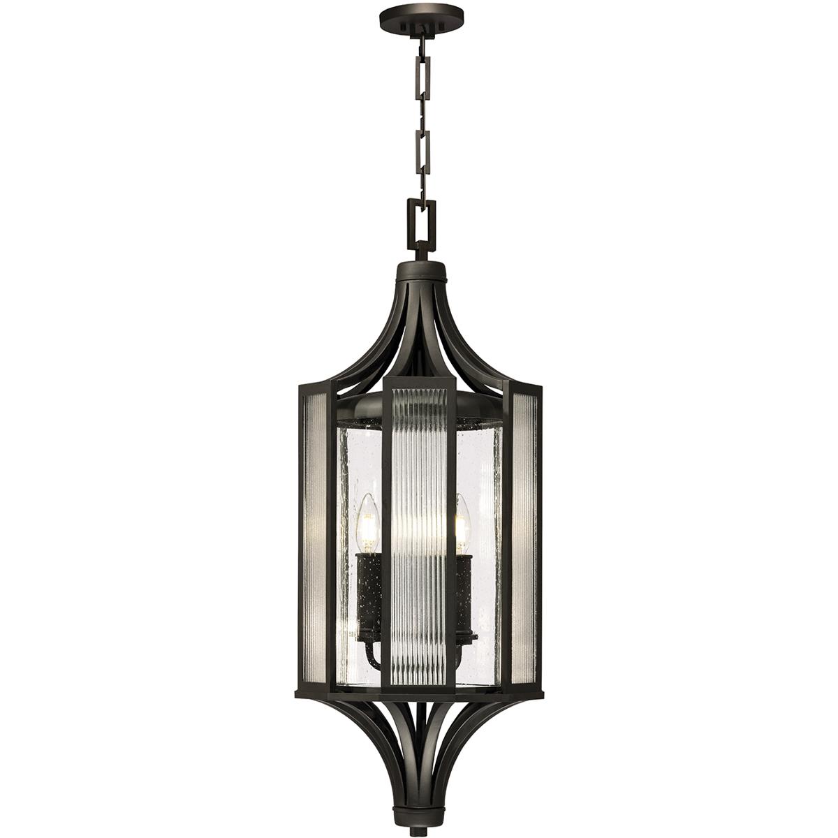 Fine Art Handcrafted Lighting Bristol 3 - Light Outdoor Hanging in Black