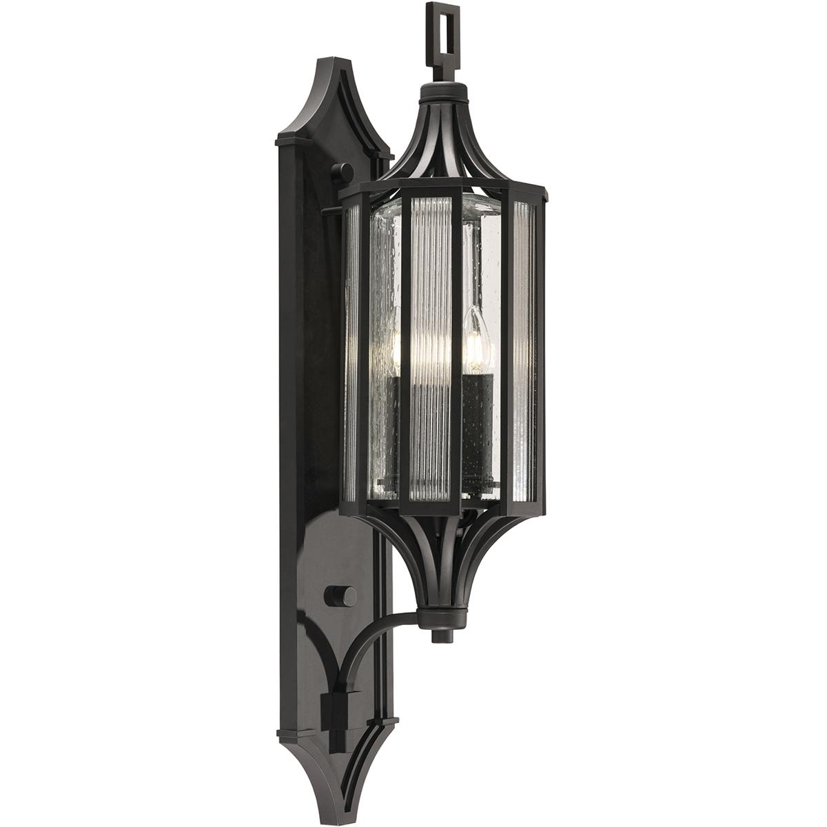 Fine Art Handcrafted Lighting Bristol 3 - Light Outdoor Wall in Black