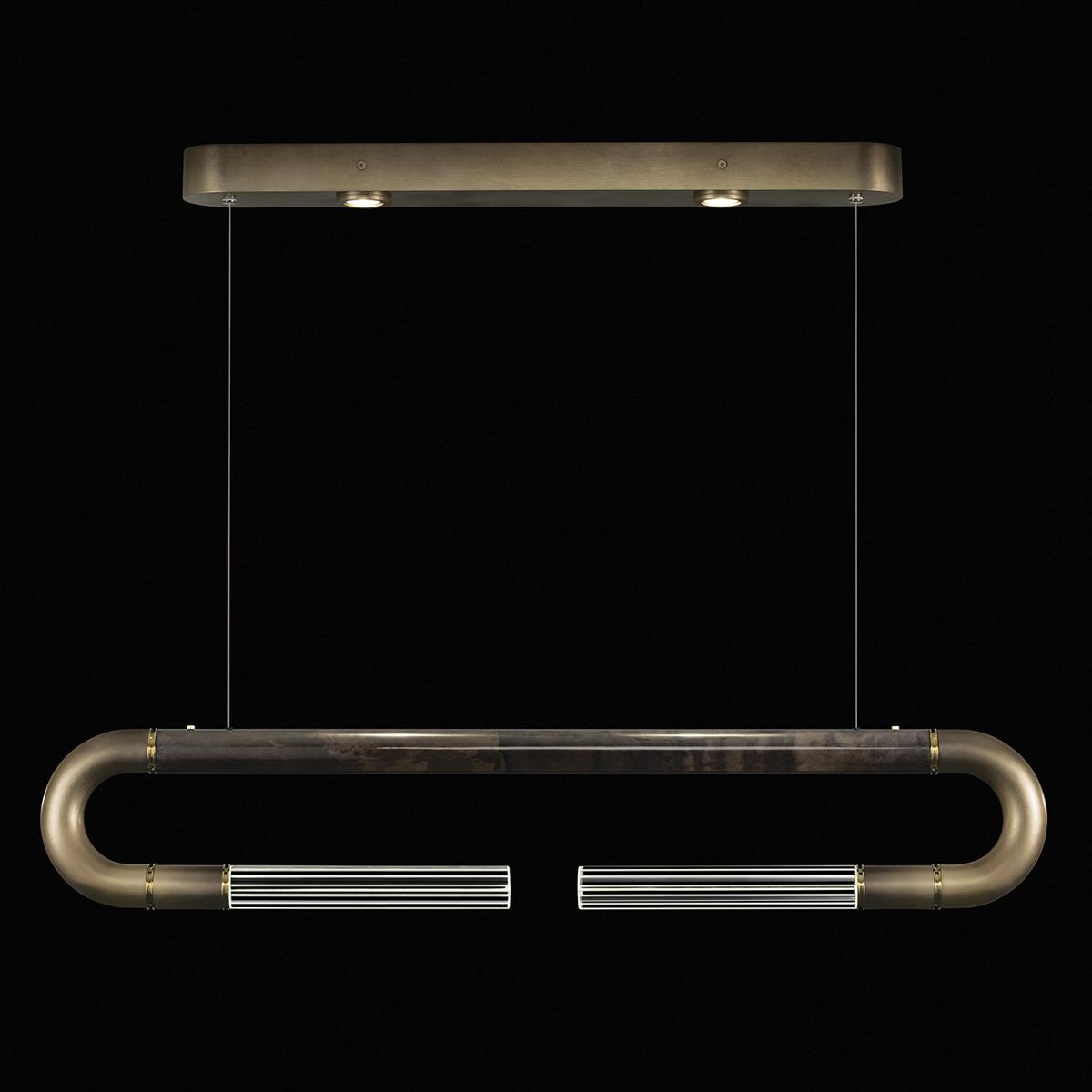 Fine Art 924140-611ST Antonia LED 52 inch Bronze Pendant Ceiling Light