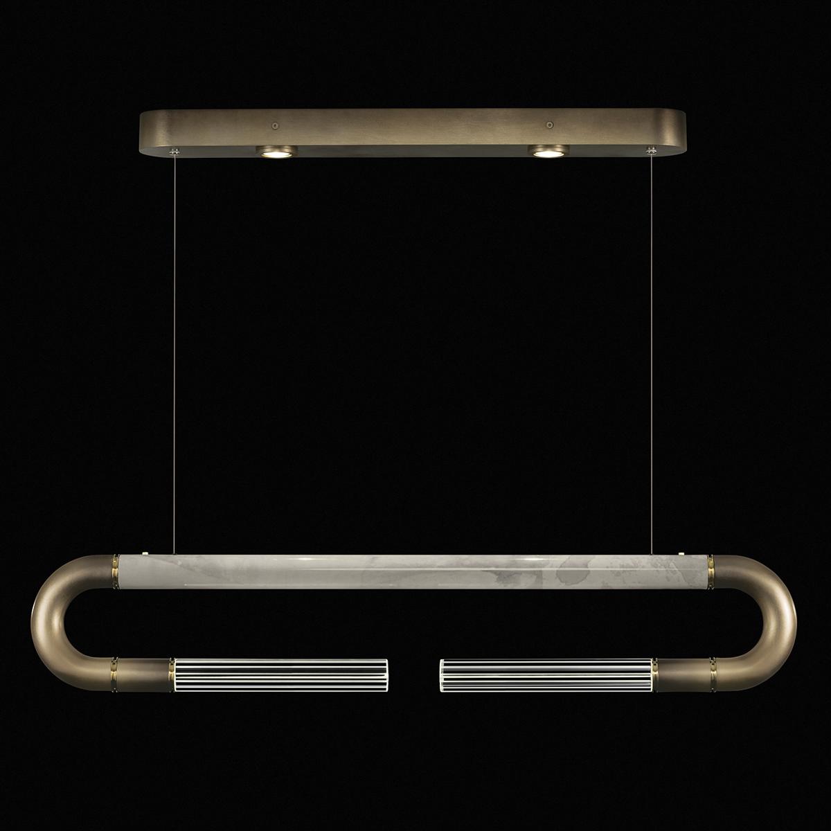 Fine Art 924140-612ST Antonia LED 52 inch Bronze Pendant Ceiling Light
