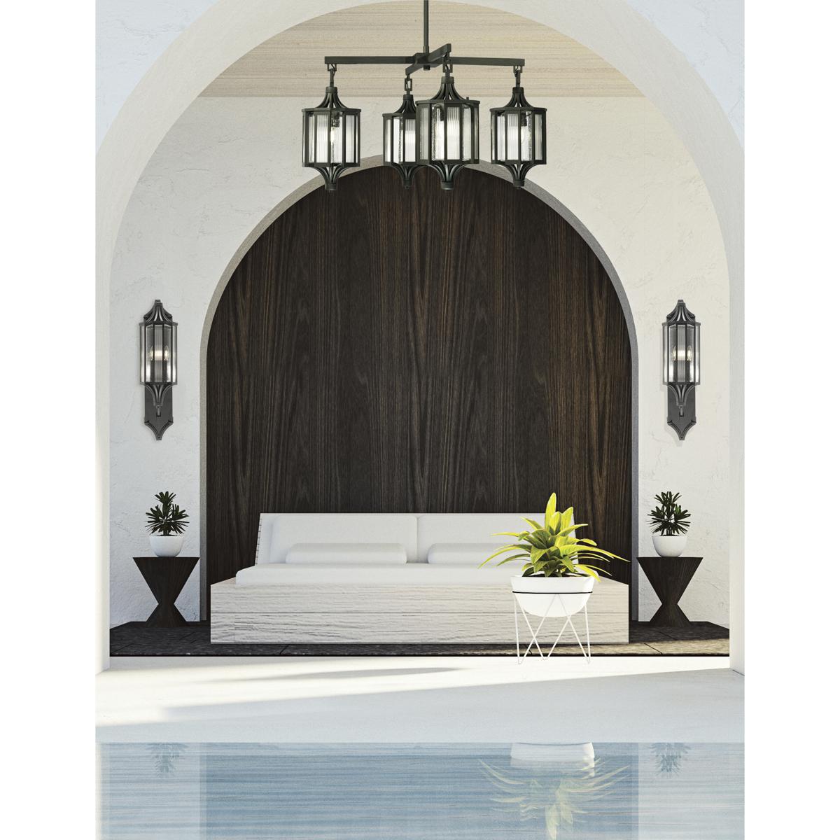 Fine Art Handcrafted Lighting Bristol 4 - Light Outdoor Hanging in Black